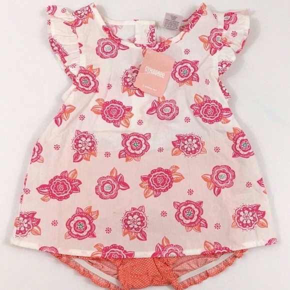 NWT Gymboree Baby Girl 2 pc Dress Bloomers Outfit Set